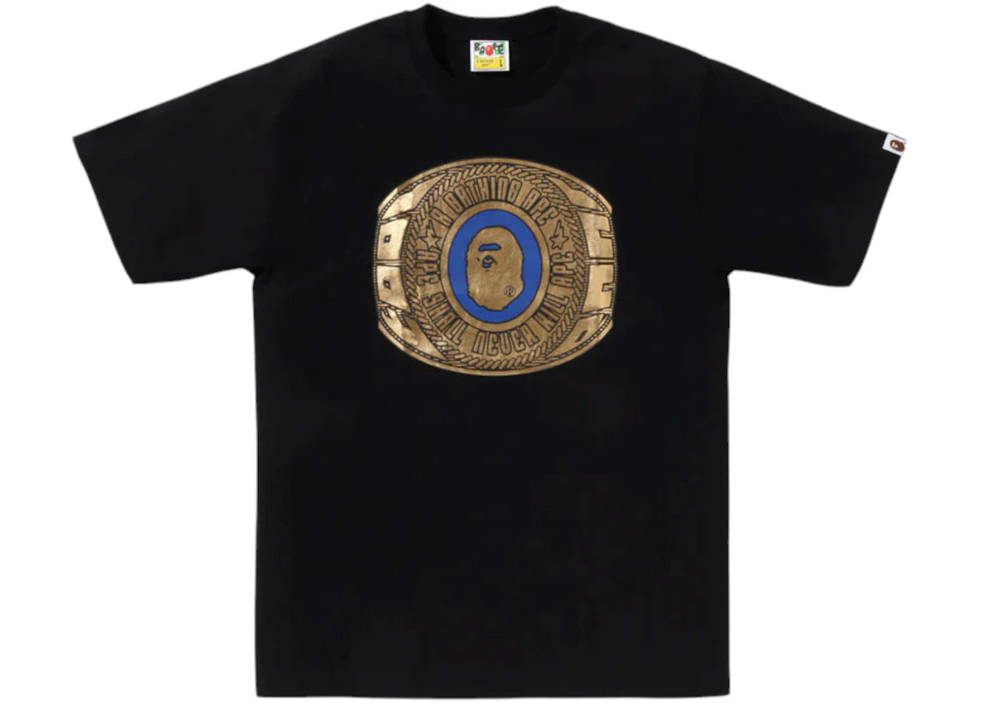 BAPE Foil College Ring Bapec Tee Black