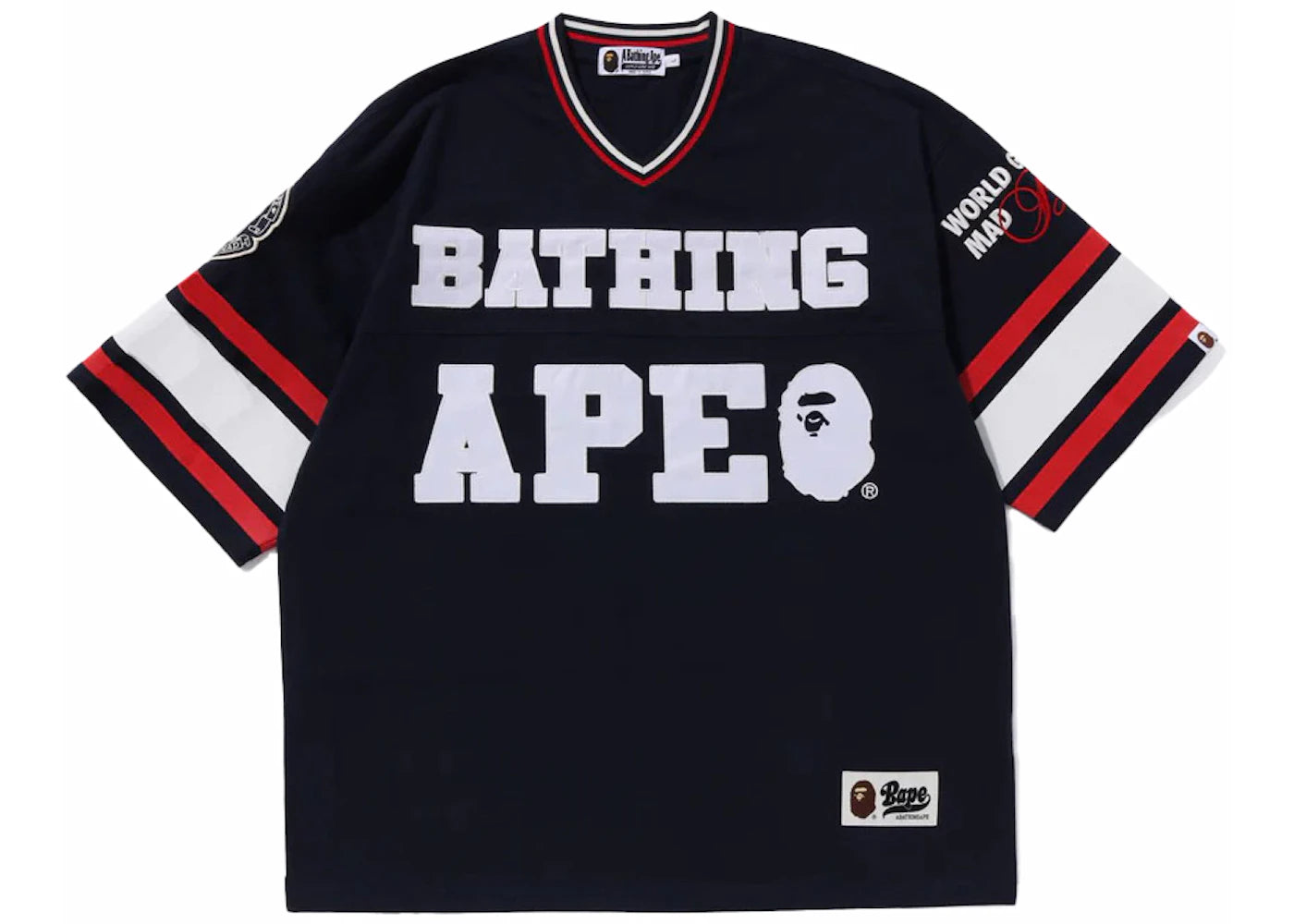BAPE Football Jersey Navy
