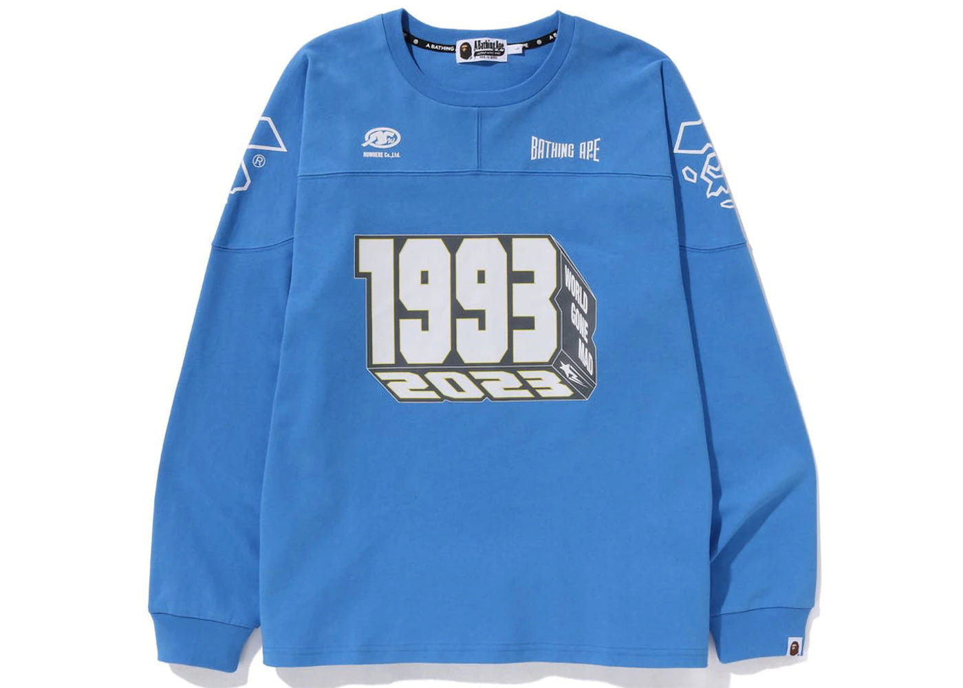 BAPE Football Relaxed Fit L/S Tee Sax