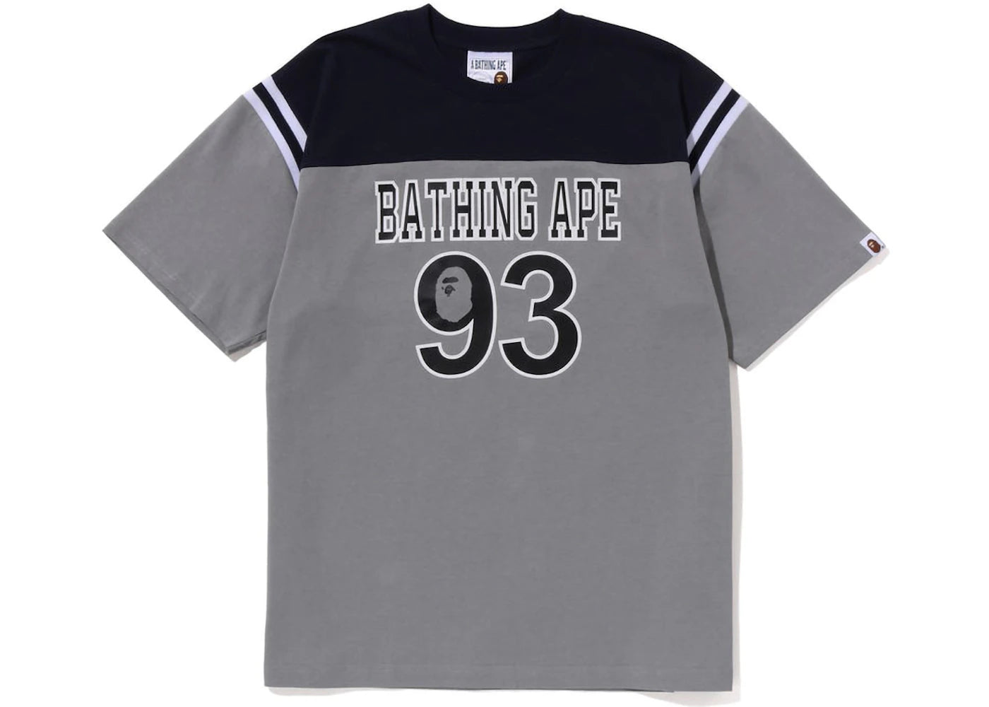 BAPE Football Relaxed Fit Tee Grey