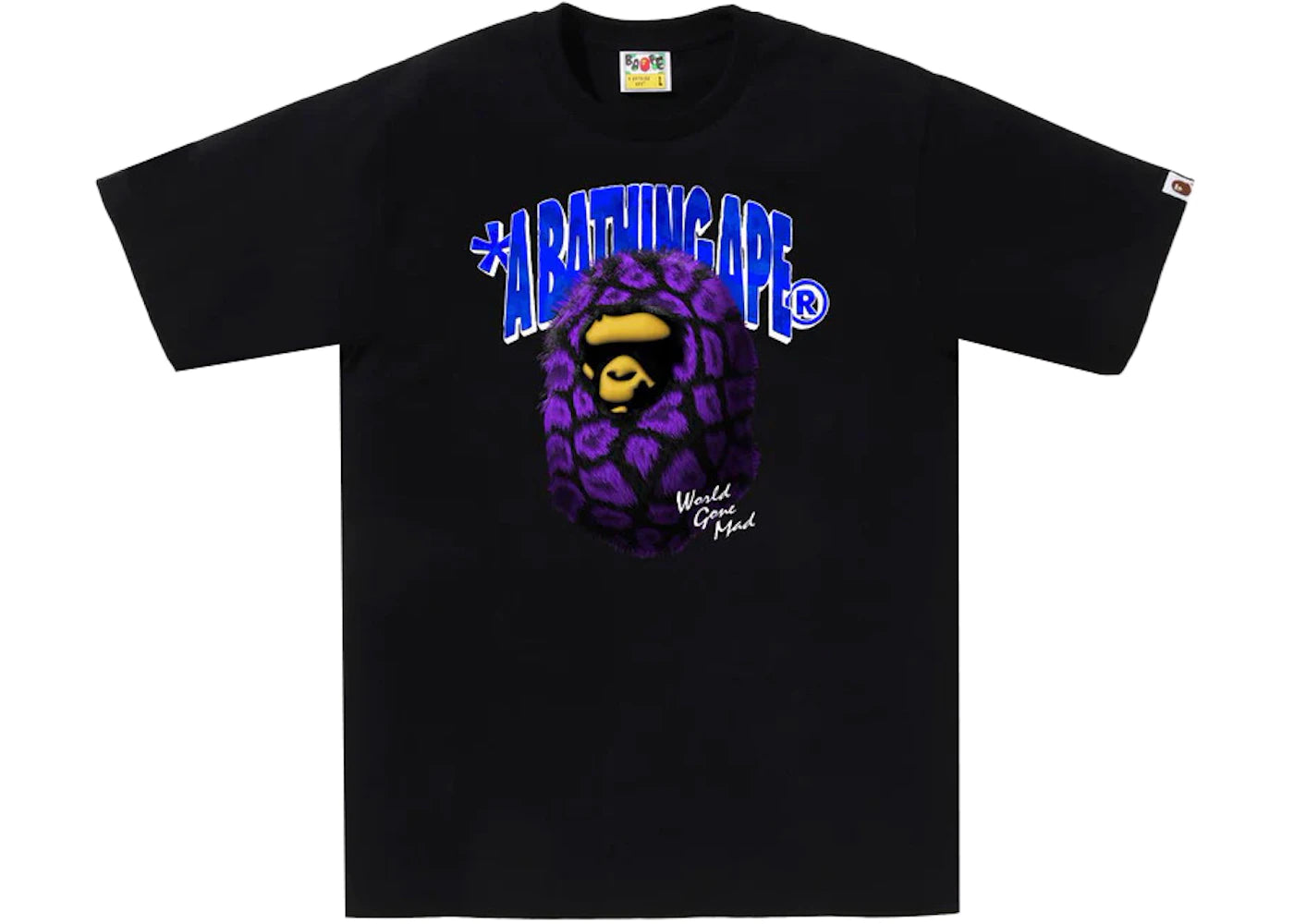 BAPE Fur Ape Head Tee Black