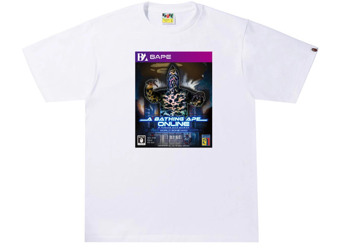 BAPE Game Package Tee White