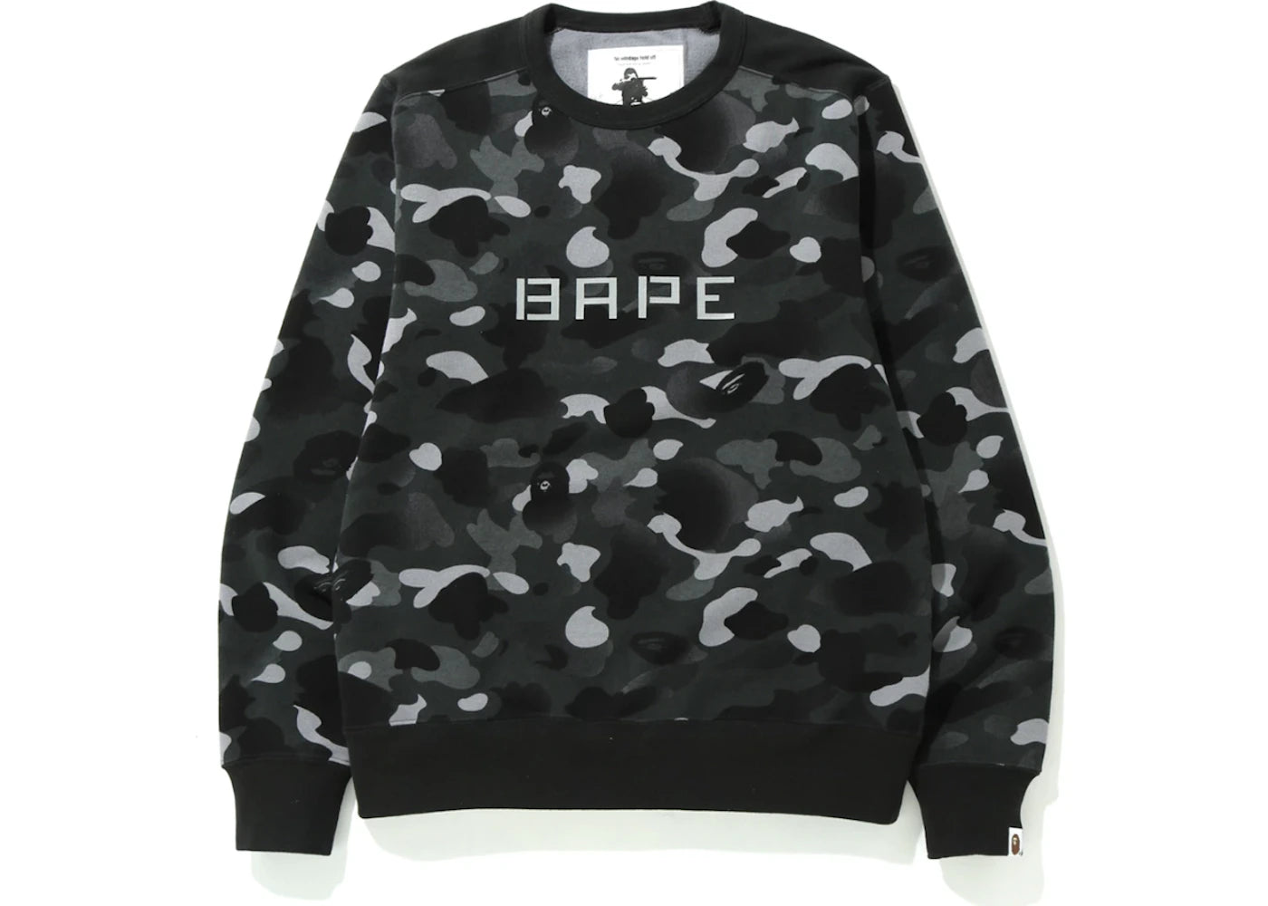 BAPE Gradation Camo Wide Crewneck Black