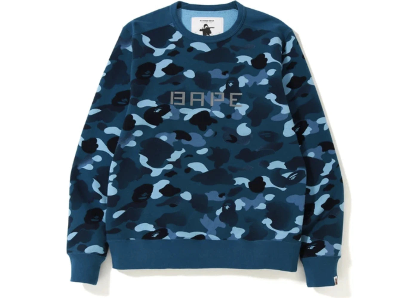 BAPE Gradation Camo Wide Crewneck Blue