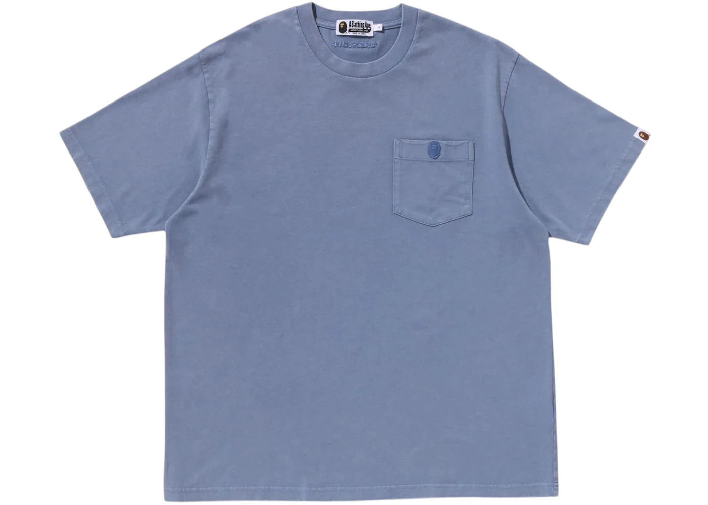 BAPE Garment Dye One Point Relaxed Fit Pocket Tee Navy