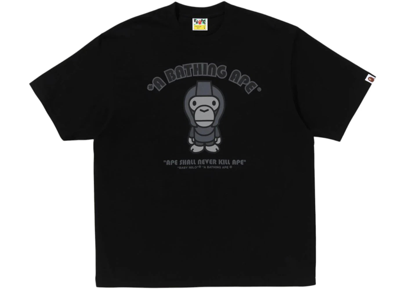 BAPE General Milo Relaxed Fit Tee Black