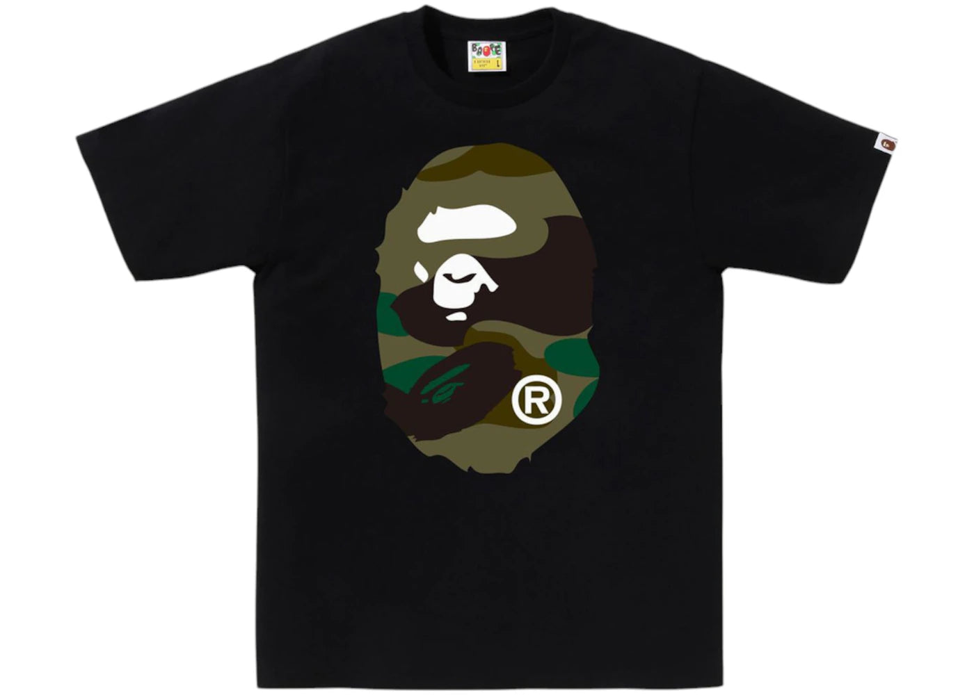 BAPE Giant 1st Camo Big Ape Head Tee Black/Green