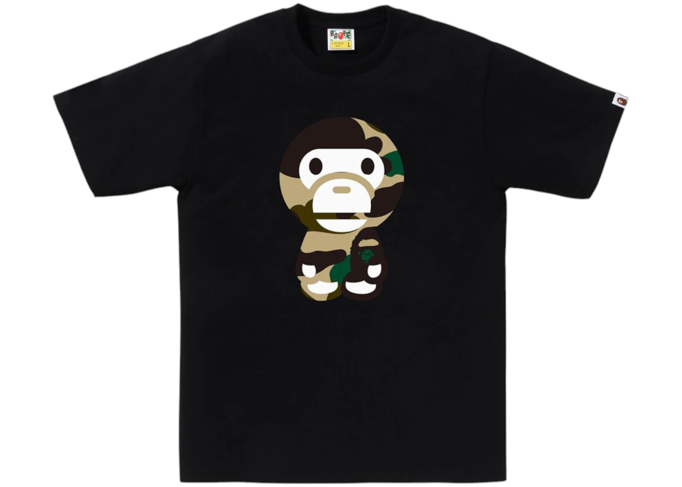 BAPE Giant 1st Camo Big Baby Milo Tee Black/Yellow