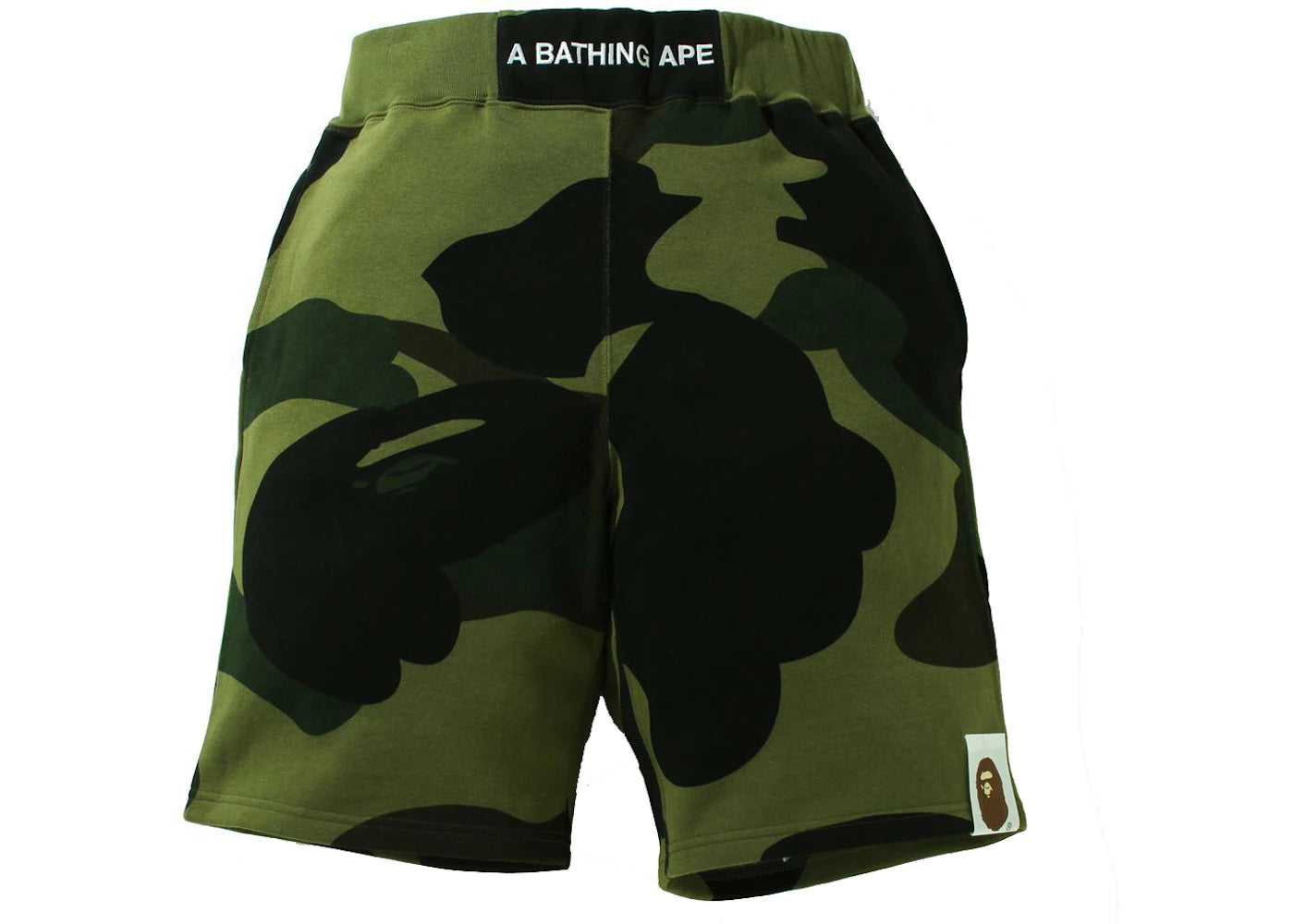 BAPE Giant 1st Camo Wide Fit Sweat Shorts Green