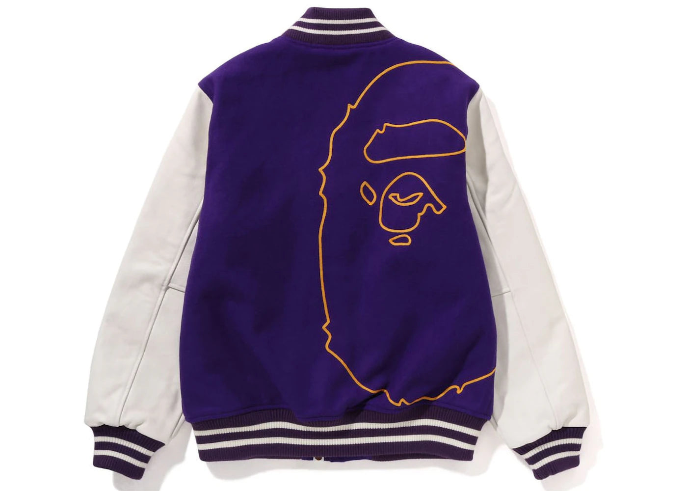 BAPE Giant Ape Head Varsity Jacket Purple