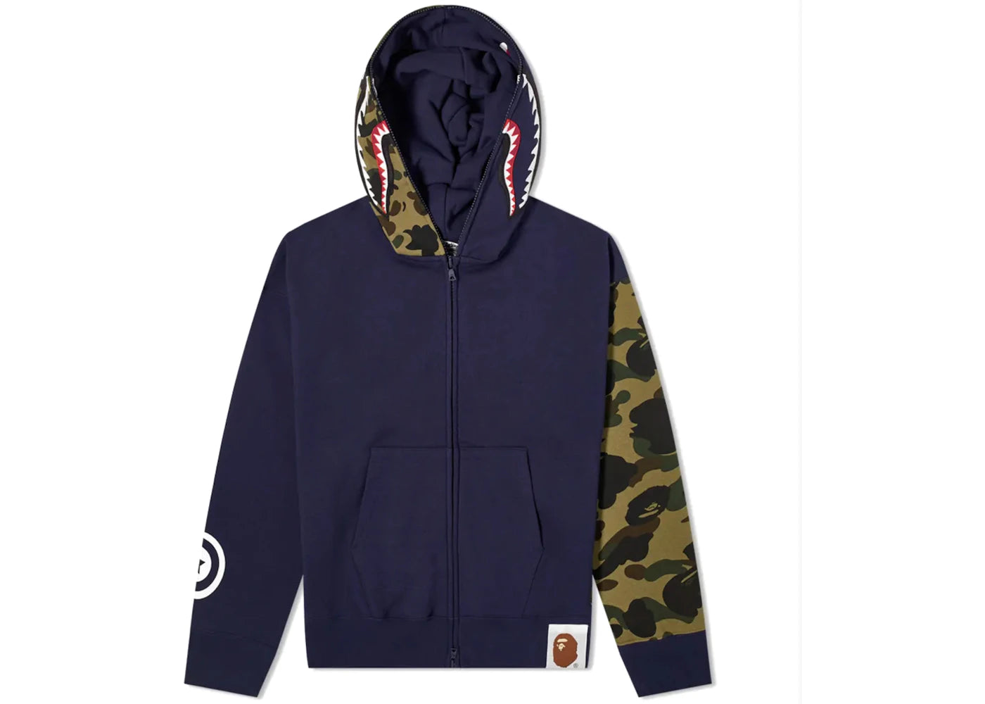BAPE Giant Shark Full Zip Hoodie Navy