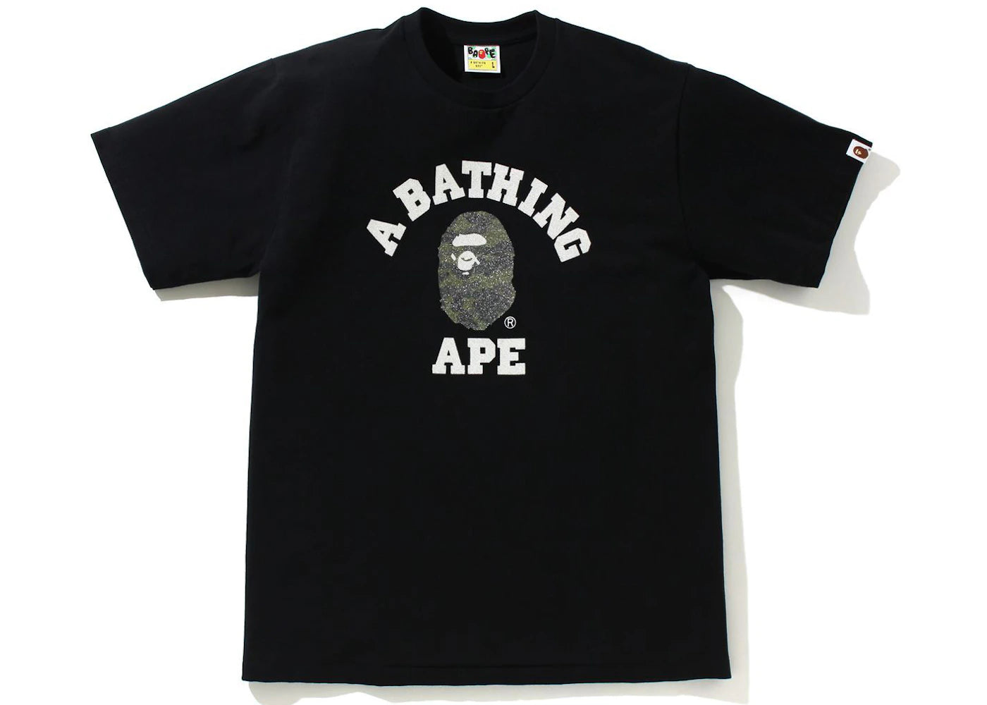 BAPE Glass Beads 1st Camo College Tee Black/Green