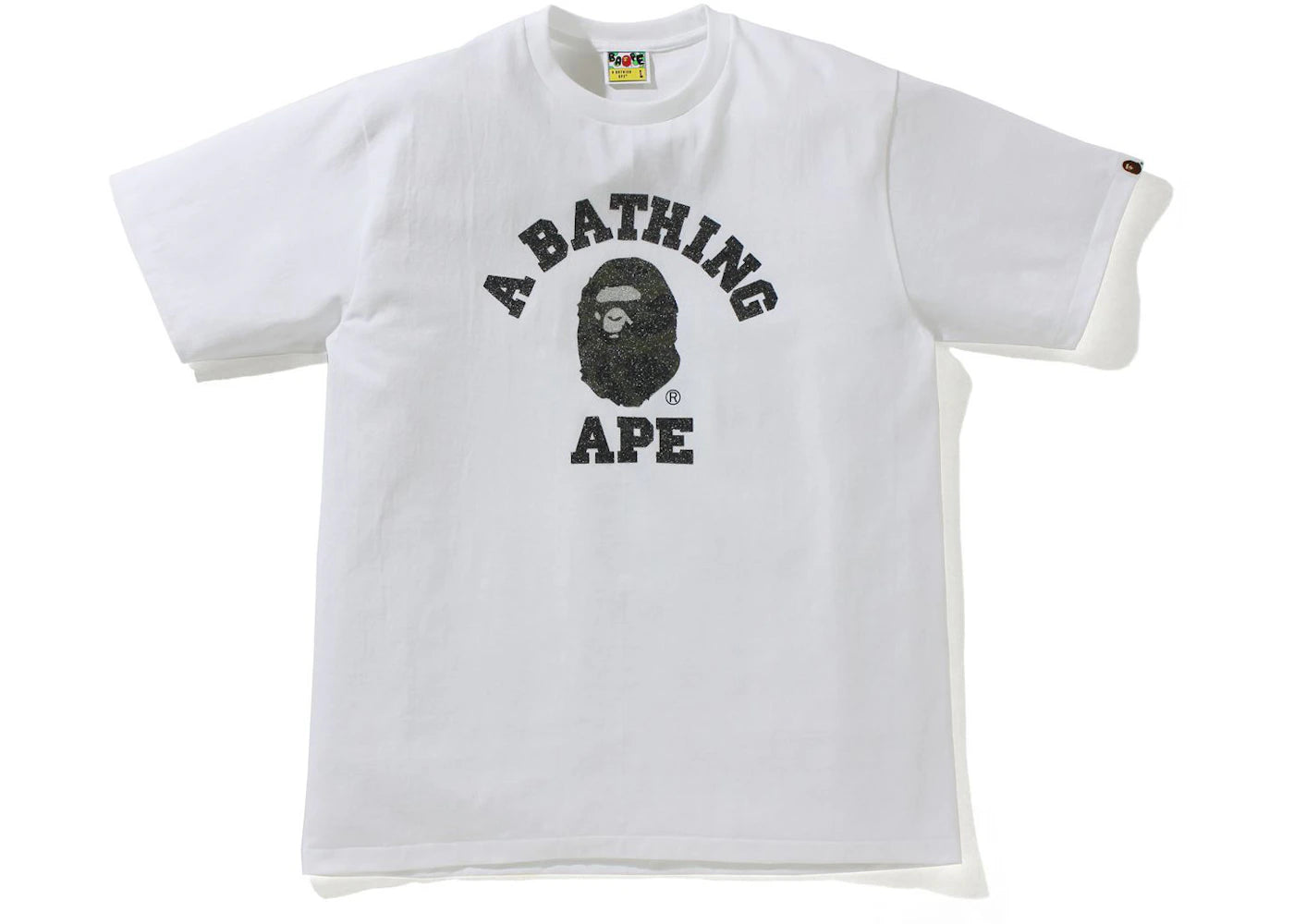 BAPE Glass Beads 1st Camo College Tee White/Green