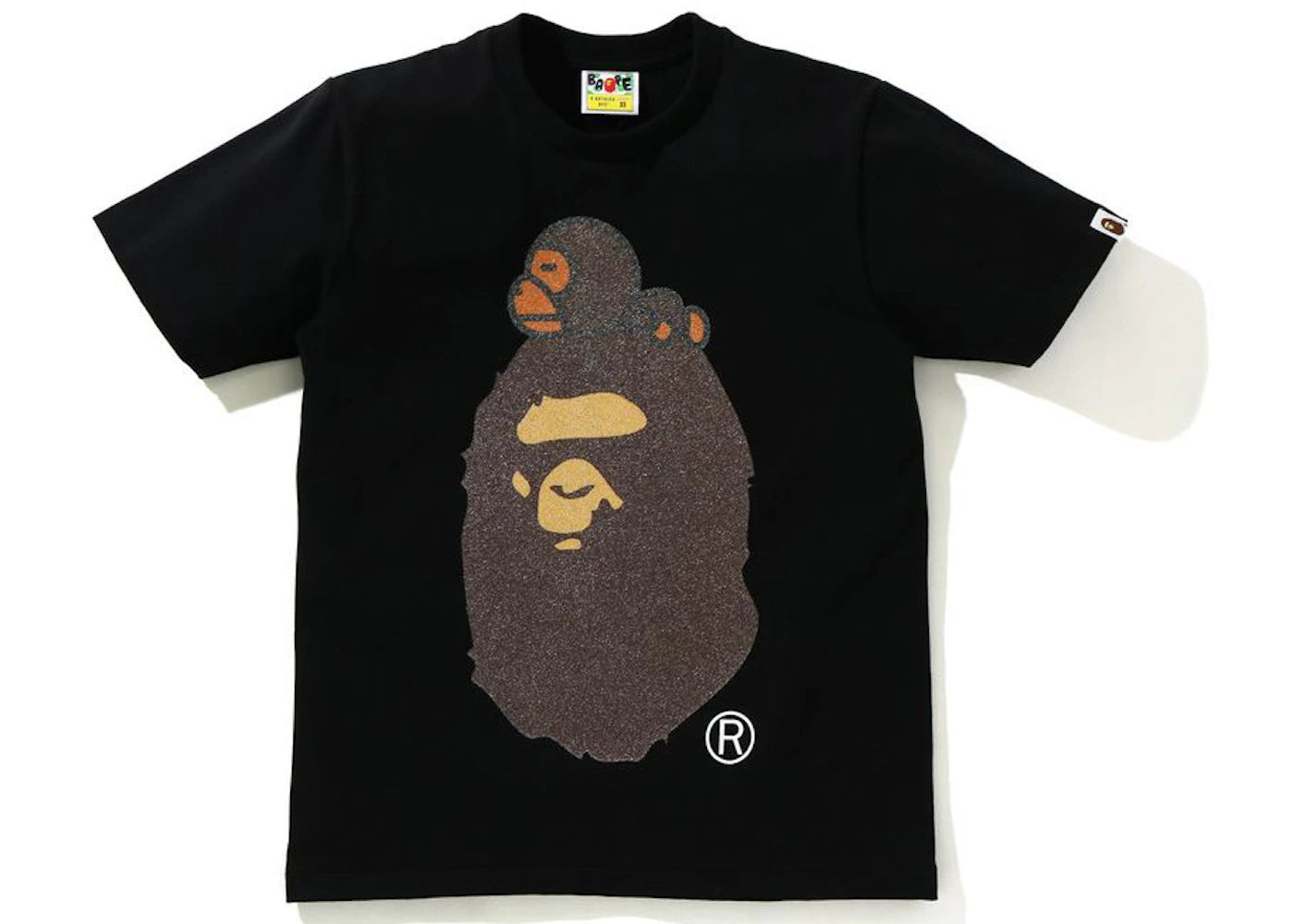 BAPE Glass Beads Milo on Big Ape Tee Black