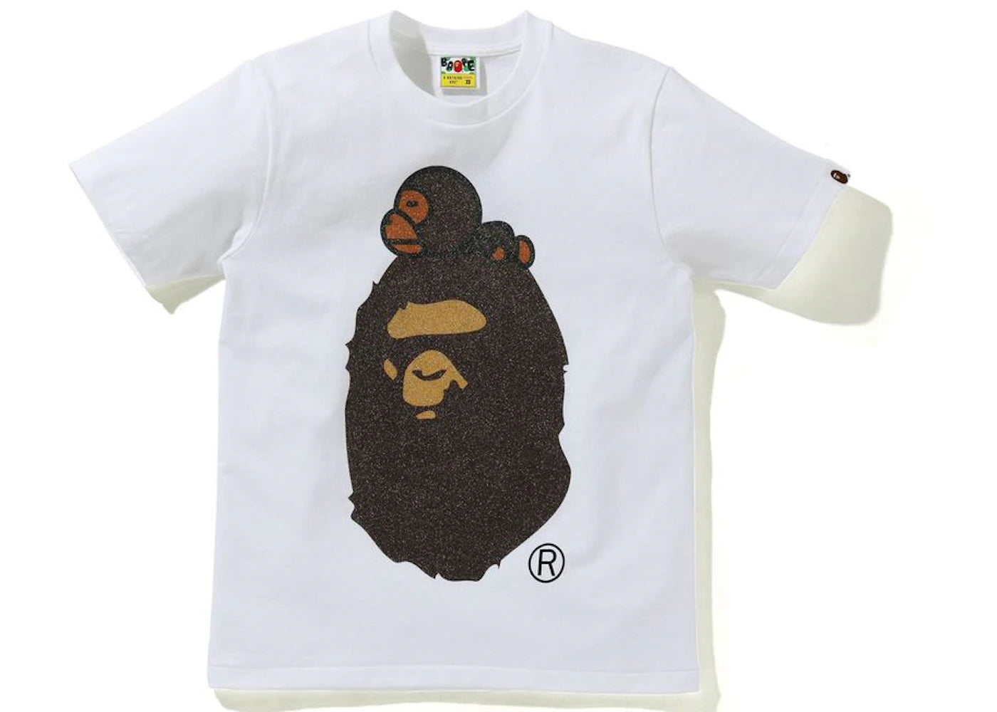 BAPE Glass Beads Milo on Big Ape Tee White