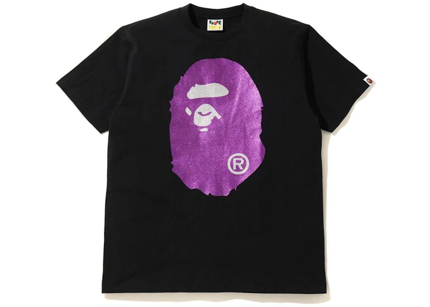 BAPE Glitter Big Ape Head Tee Black/Puple