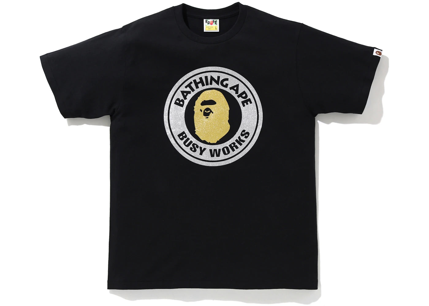 BAPE Glitter Busy Works Tee Black