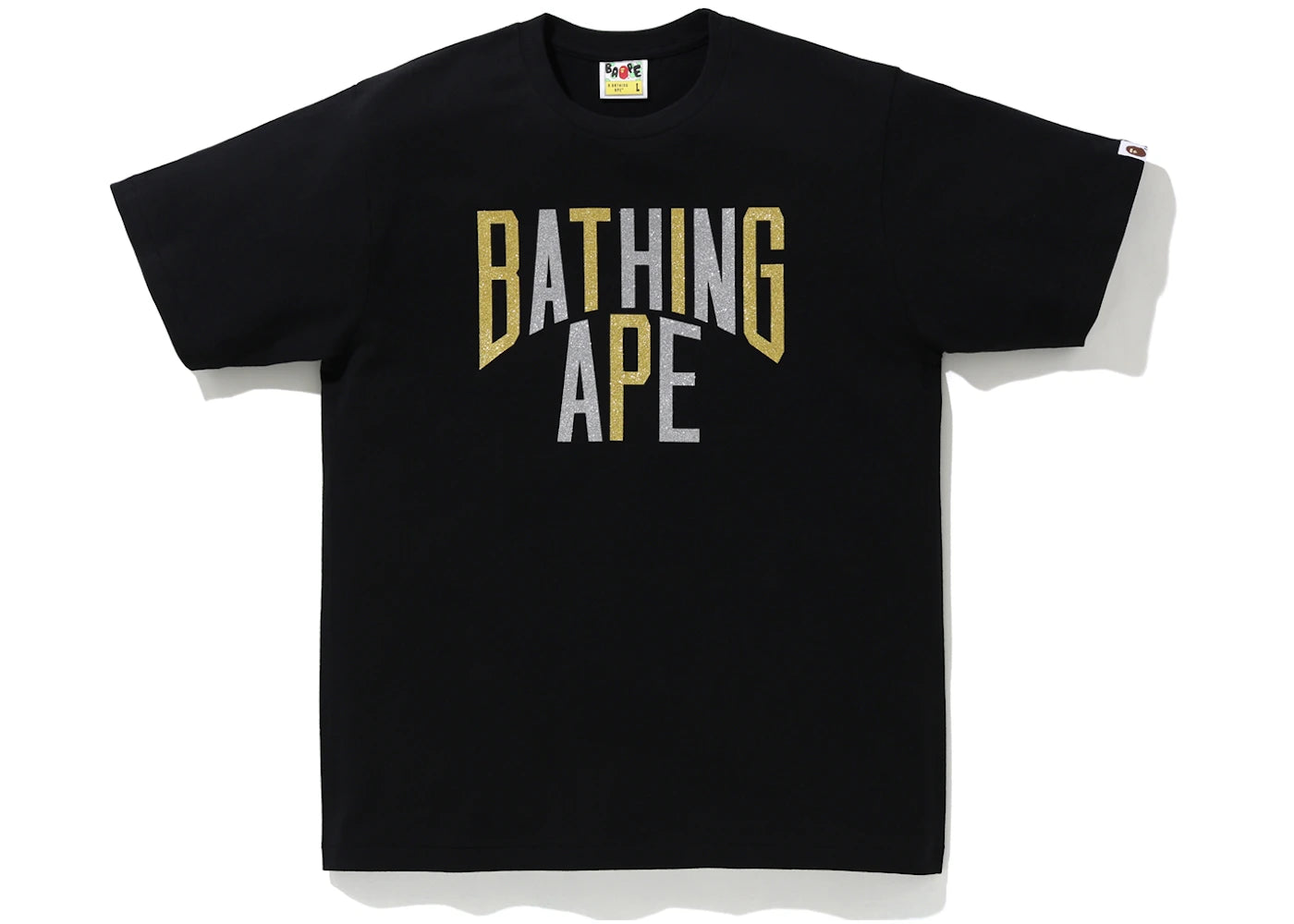 BAPE Glitter NYC Logo Tee Black