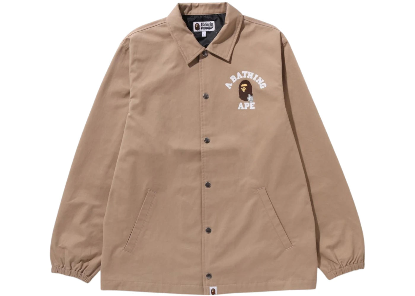BAPE Go Ape Pointer College Coach Jacket Beige