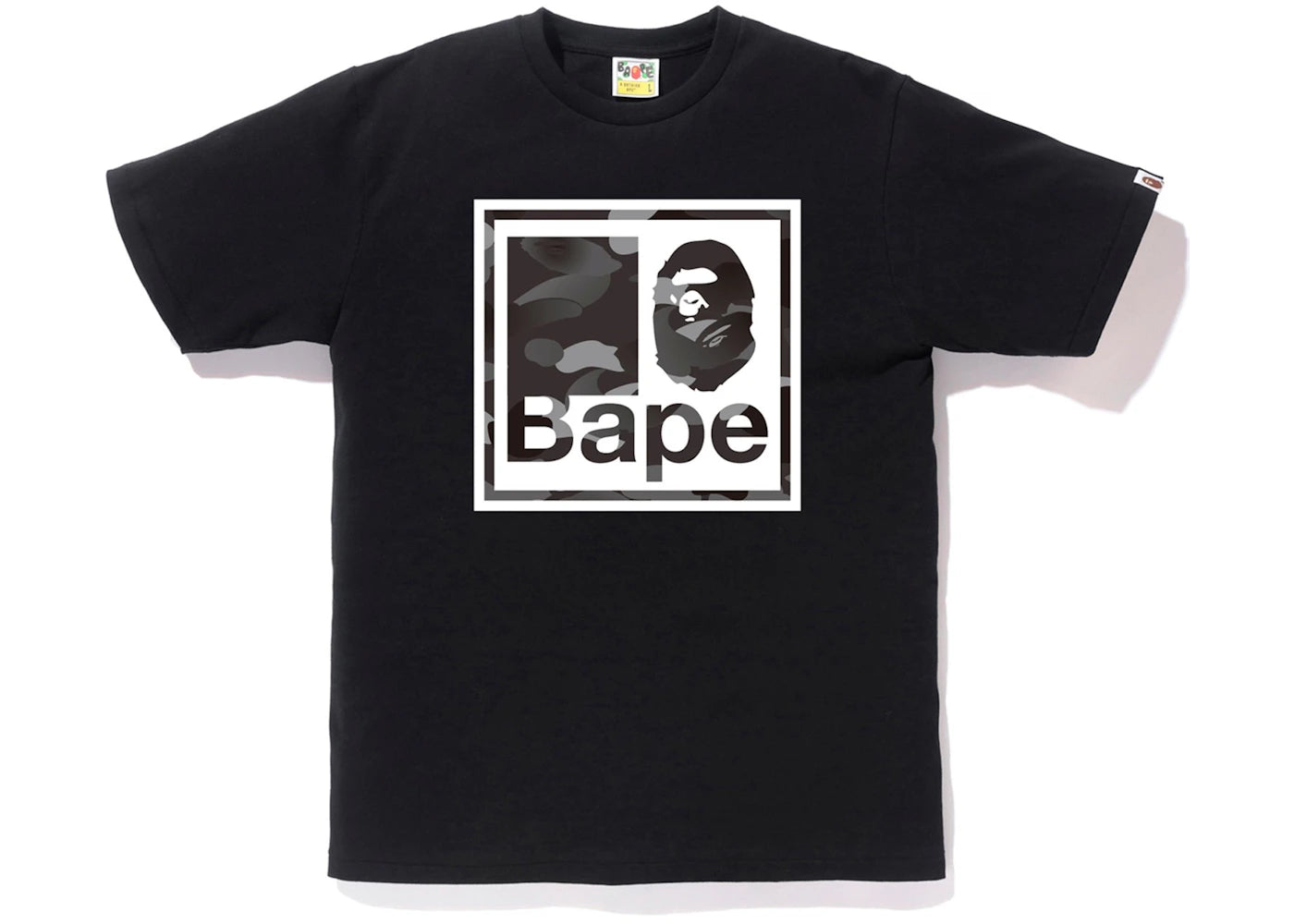 BAPE Gradation Camo Bape Quadrangle Tee Black/Black