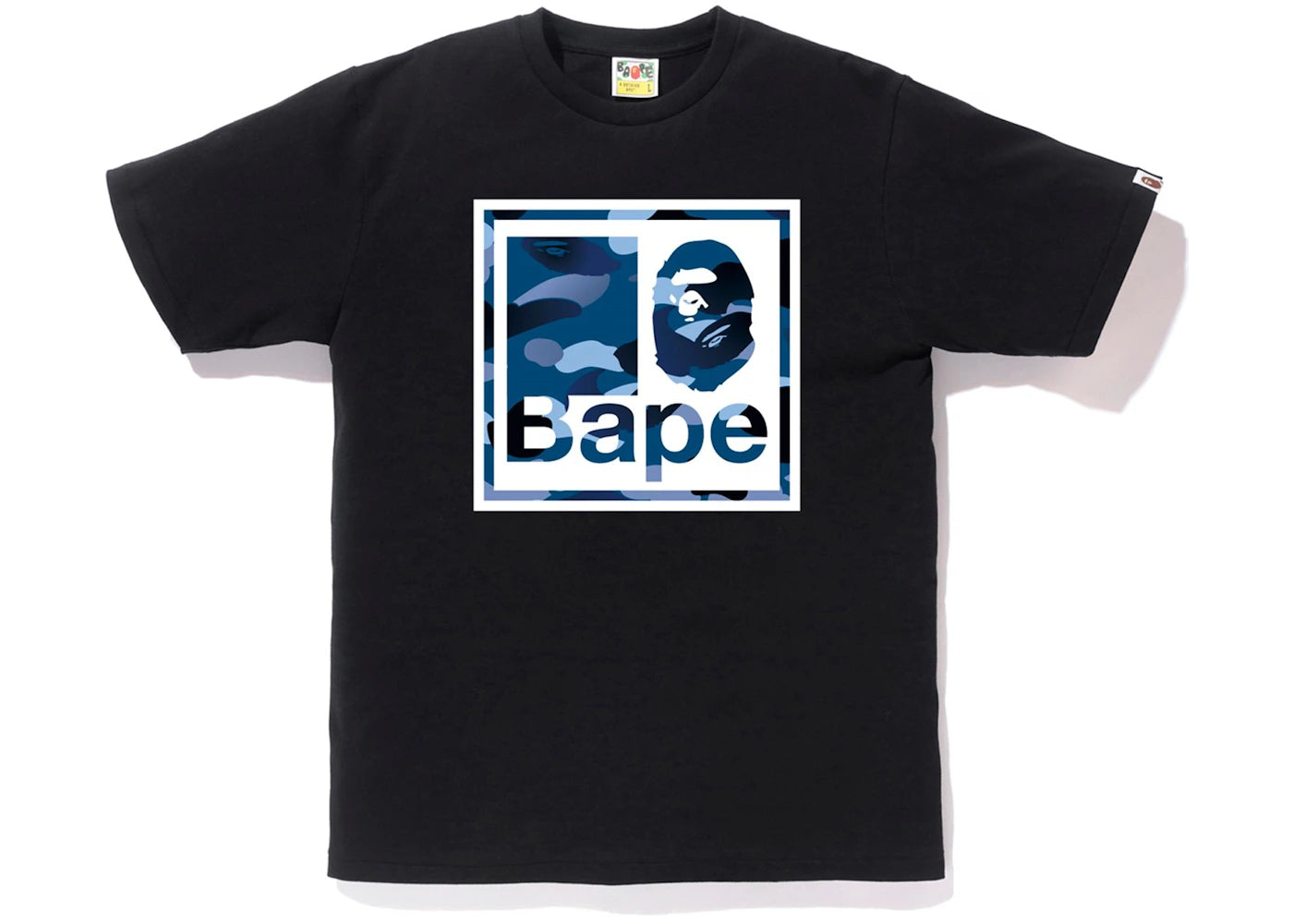 BAPE Gradation Camo Bape Quadrangle Tee Black/Blue