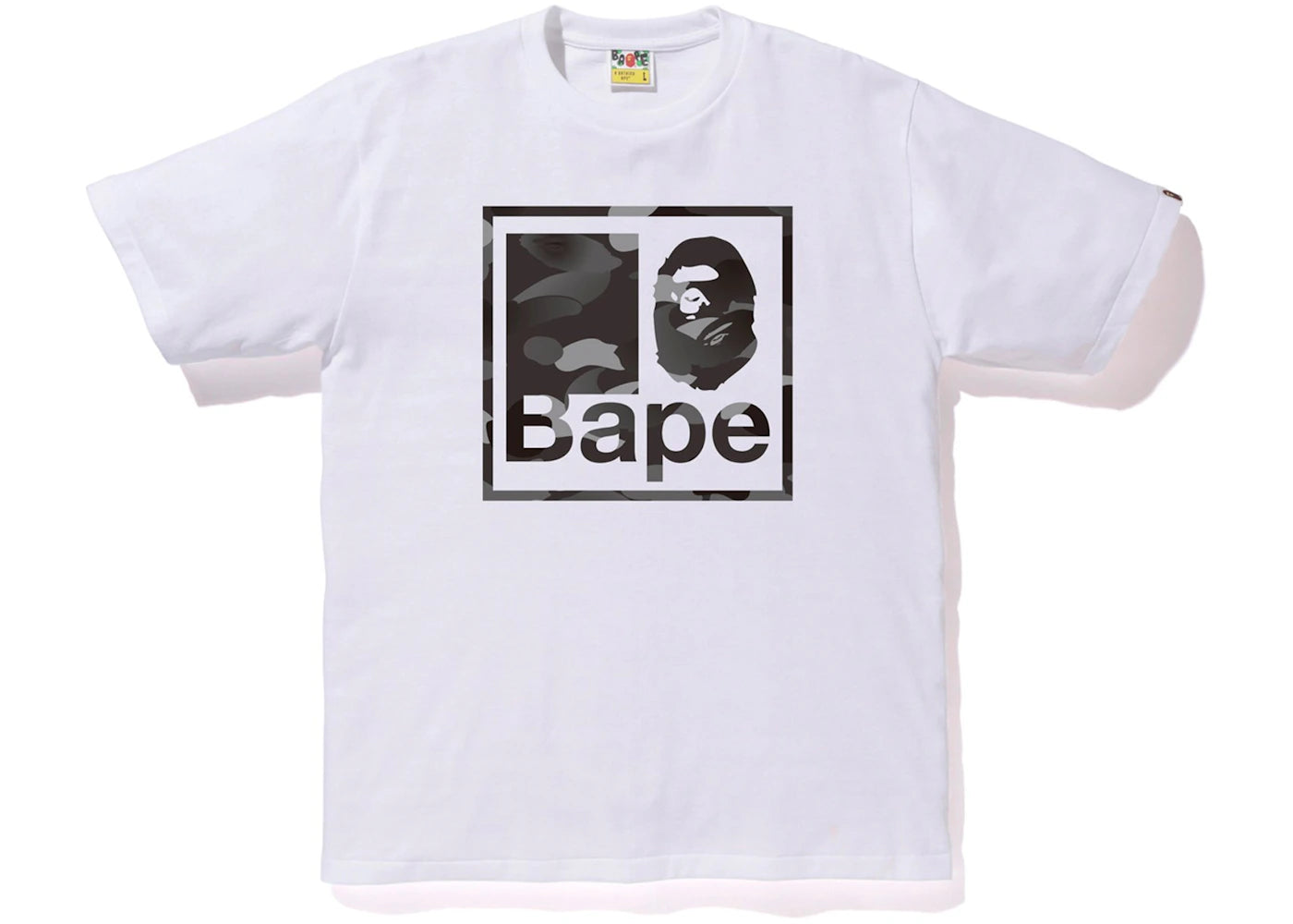 BAPE Gradation Camo Bape Quadrangle Tee White/Black