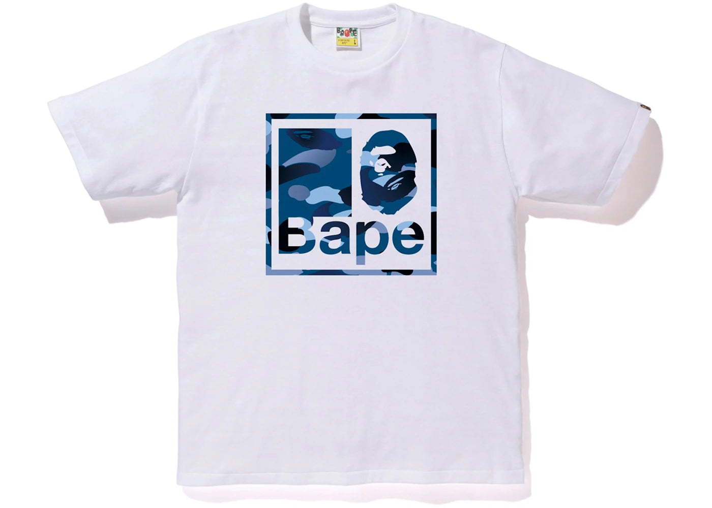 BAPE Gradation Camo Bape Quadrangle Tee White/Blue