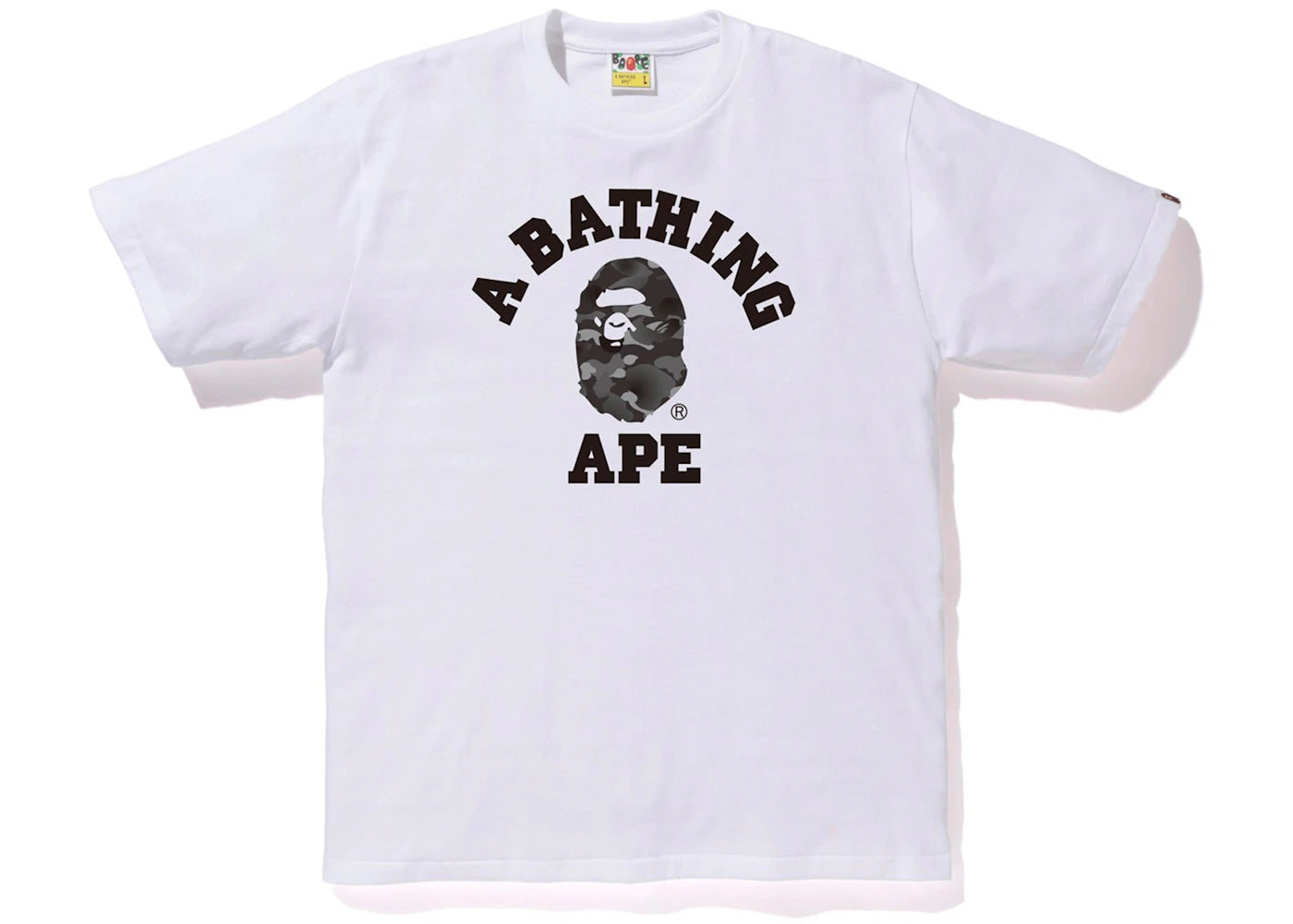 BAPE Gradation Camo College Tee White/Black