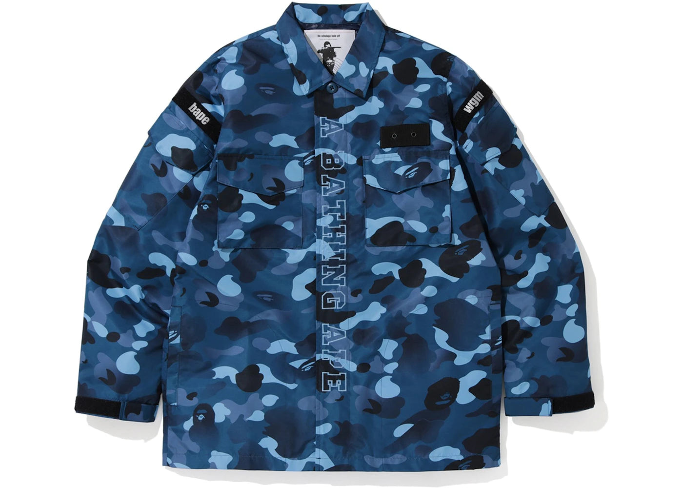 BAPE Gradation Camo Military Shirt Jacket Blue