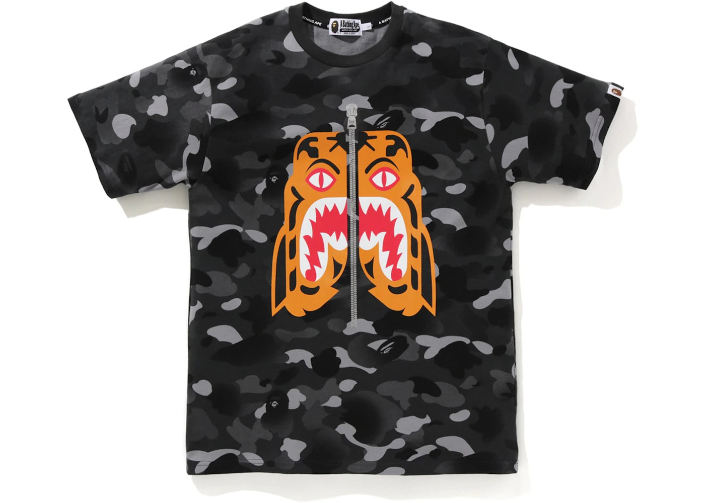 BAPE Gradation Camo Tiger Tee Black