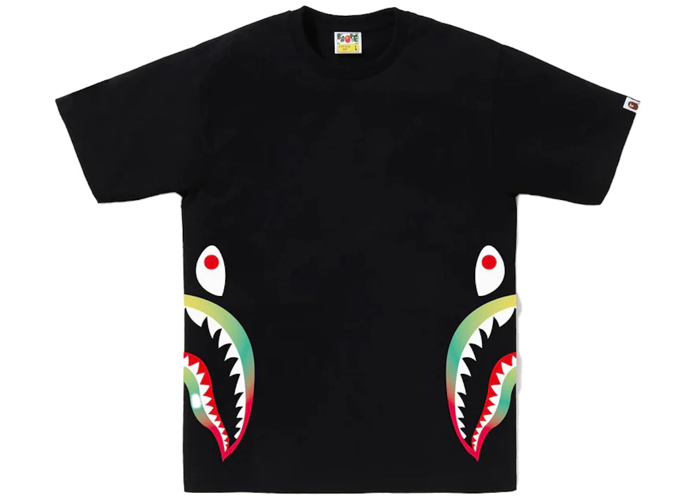 BAPE Gradation Side Shark Tee Black