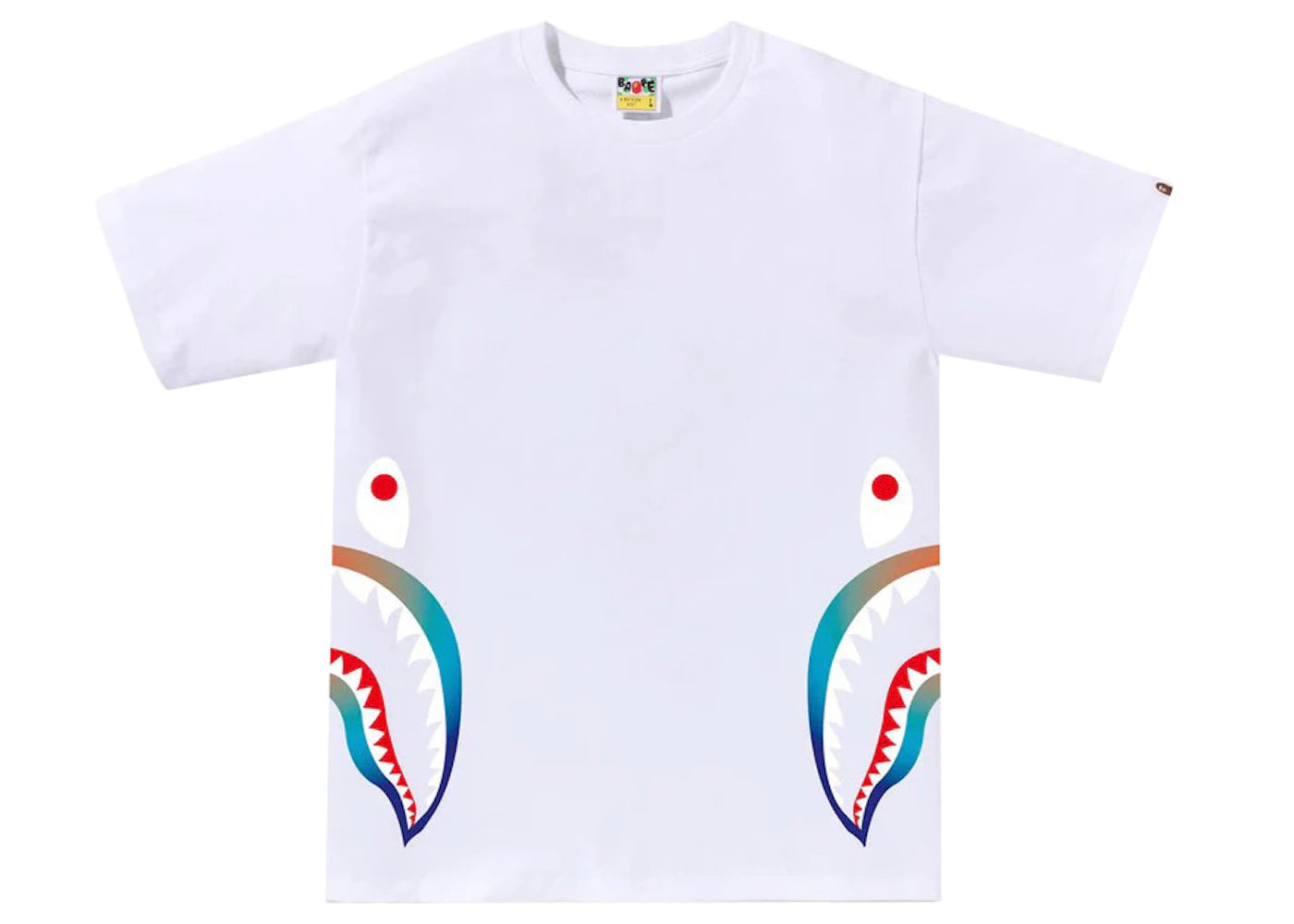 BAPE Gradation Side Shark Tee White