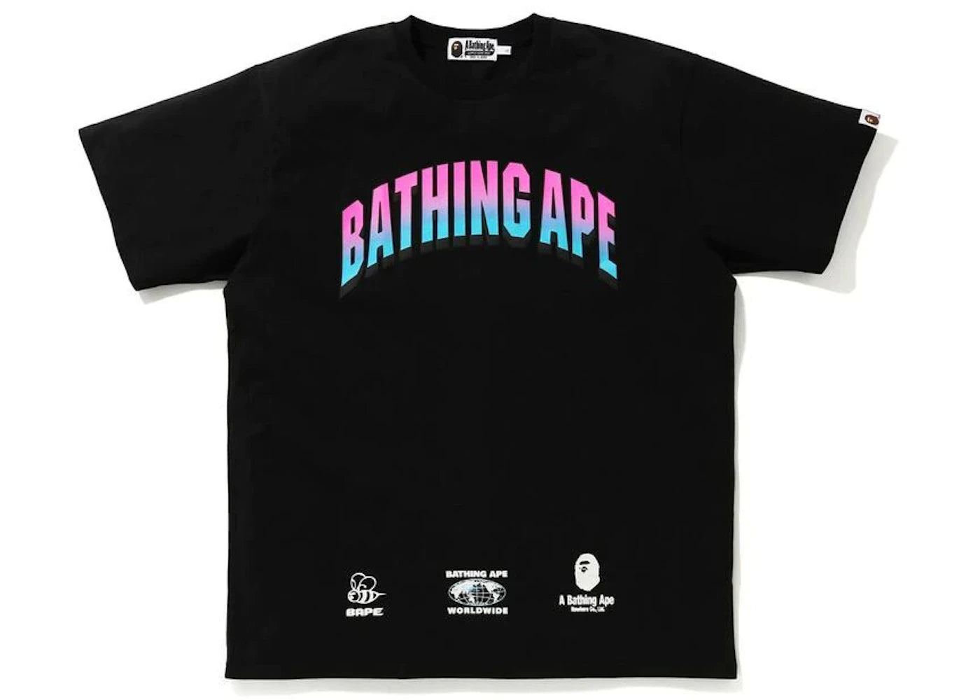 BAPE Gradient College Relaxed Fit Tee Black