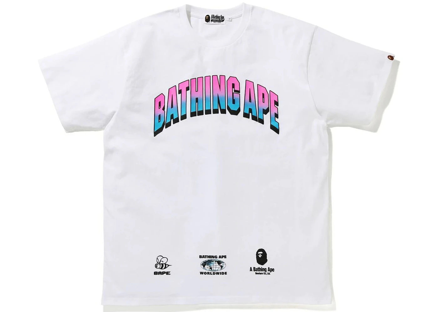 BAPE Gradient College Relaxed Fit Tee White