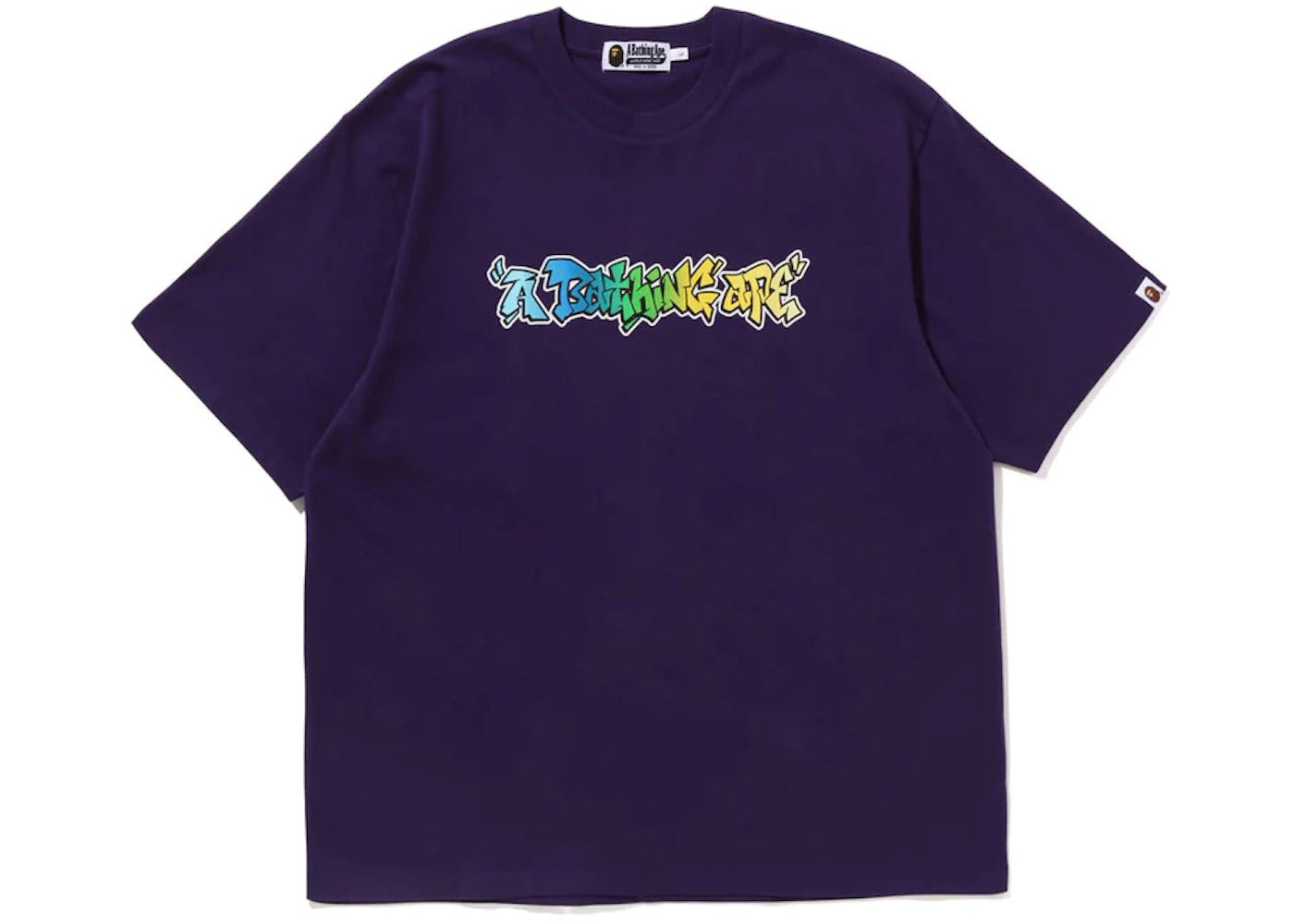 BAPE Graffiti A Bathing Ape Relaxed Fit Tee Purple