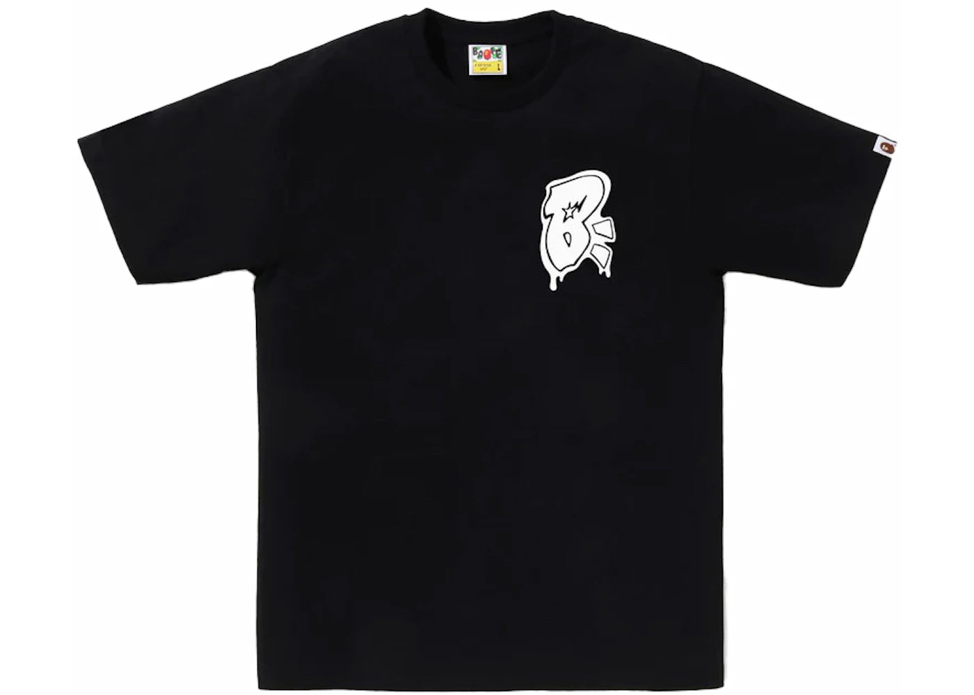 BAPE Graffiti B One Point Tee Black