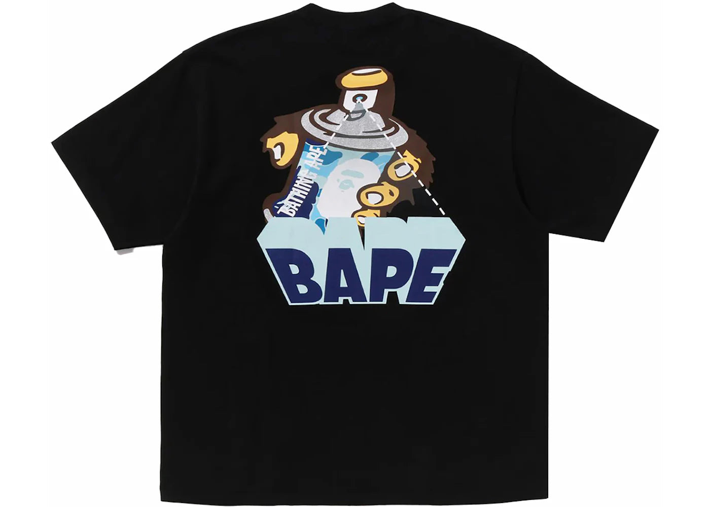 BAPE Graffiti BAPE Logo Relaxed Fit Tee Black