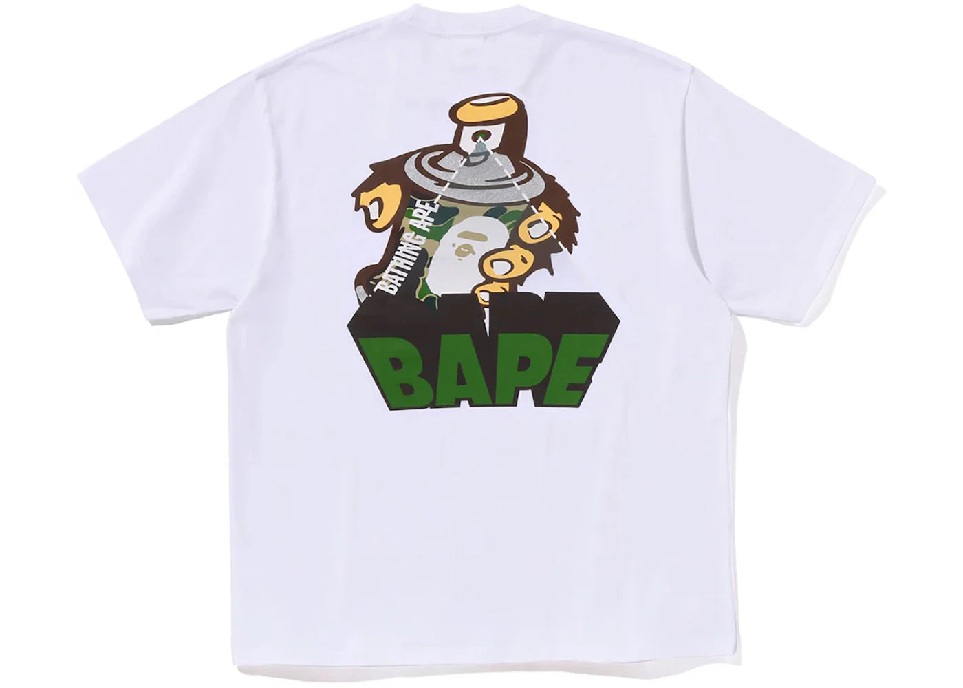 BAPE Graffiti BAPE Logo Relaxed Fit Tee White