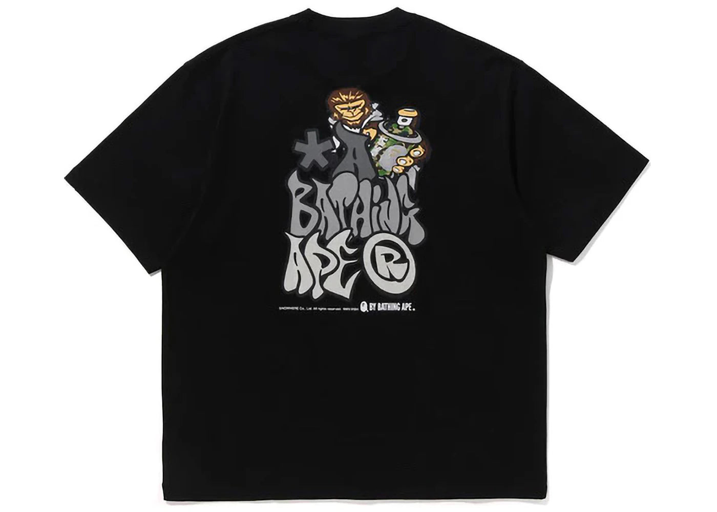 BAPE Graffiti Bape Relaxed Fit Tee Black