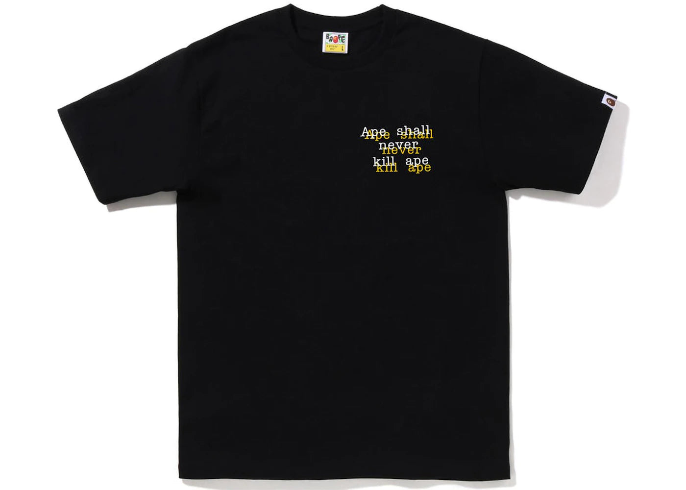 BAPE Graffiti Check Ape Head Tee Black Black