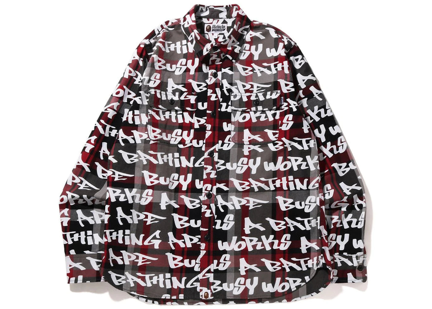 BAPE Graffiti Check Shirt Black
