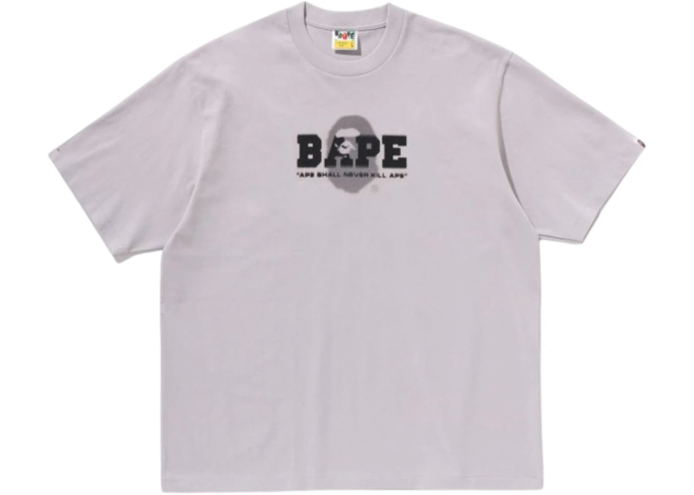 BAPE Graffiti Logo Relaxed Fit Tee Gray