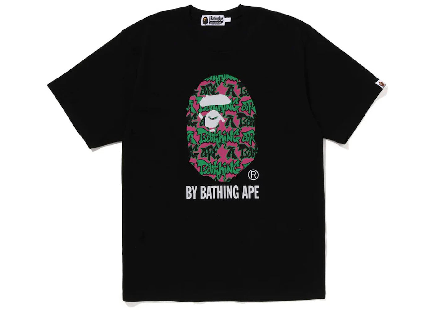 BAPE Graffiti Pattern By Bathing Ape Tee Black