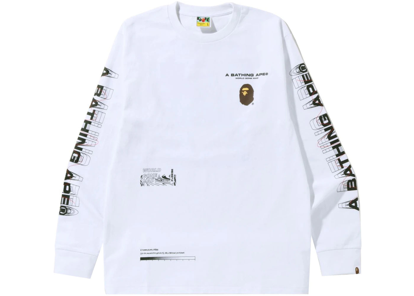 BAPE Graphic #2 L/S Tee White