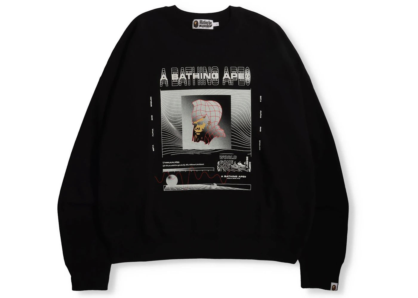 BAPE Graphic #2 Loose Fit Crewneck Black