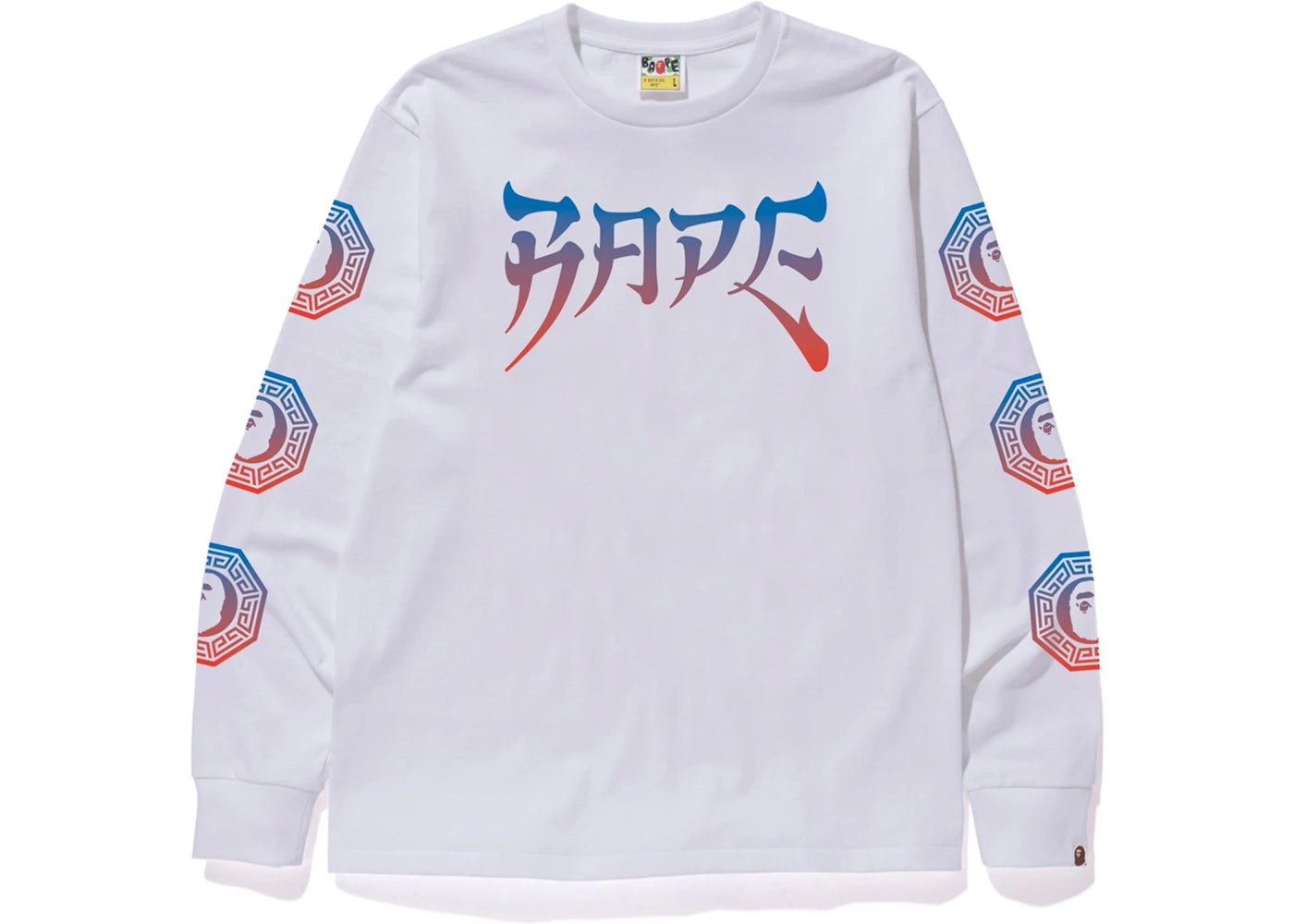 BAPE Graphic L/S Tee White