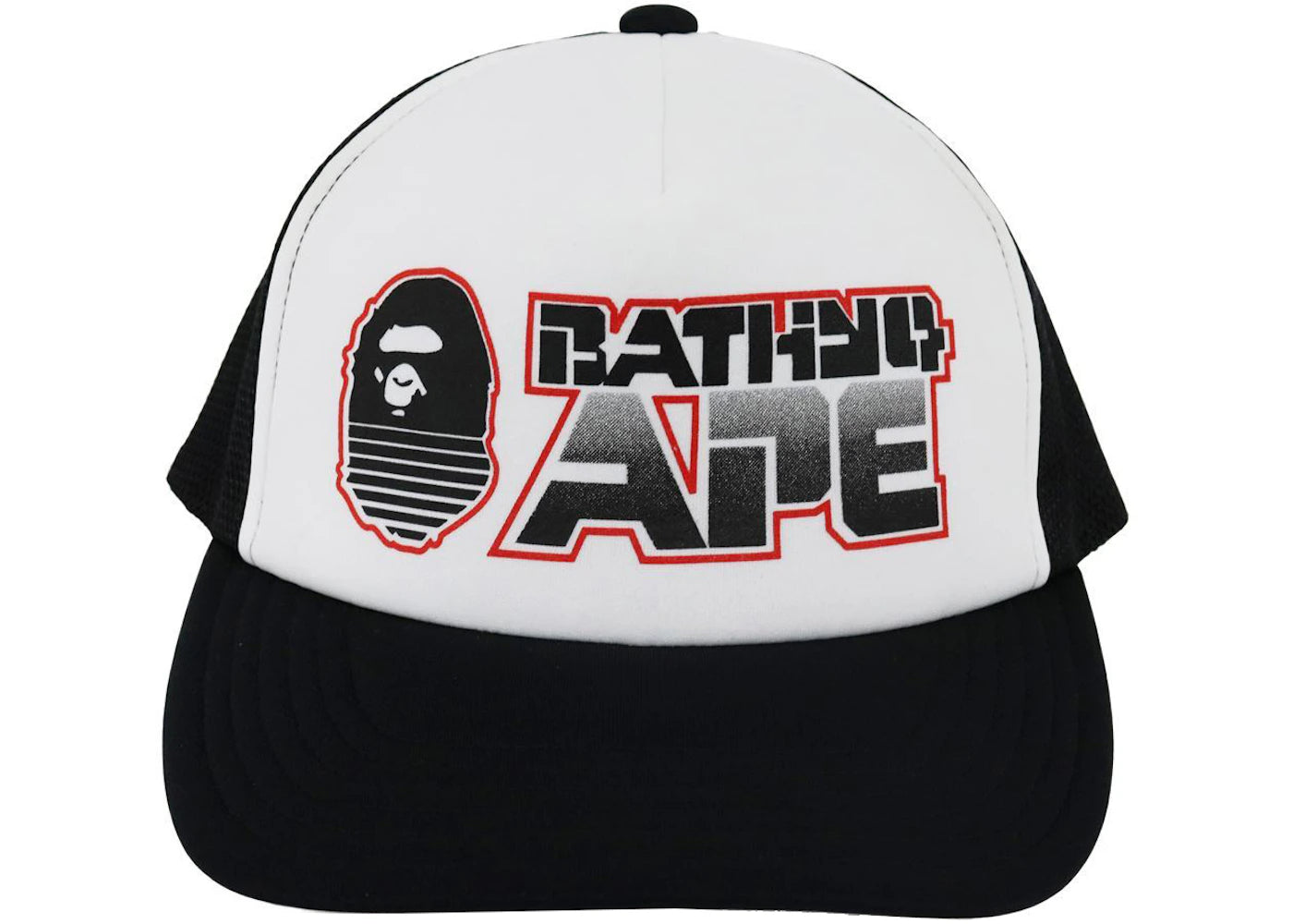 BAPE Graphic Snap Back Mesh Cap Black