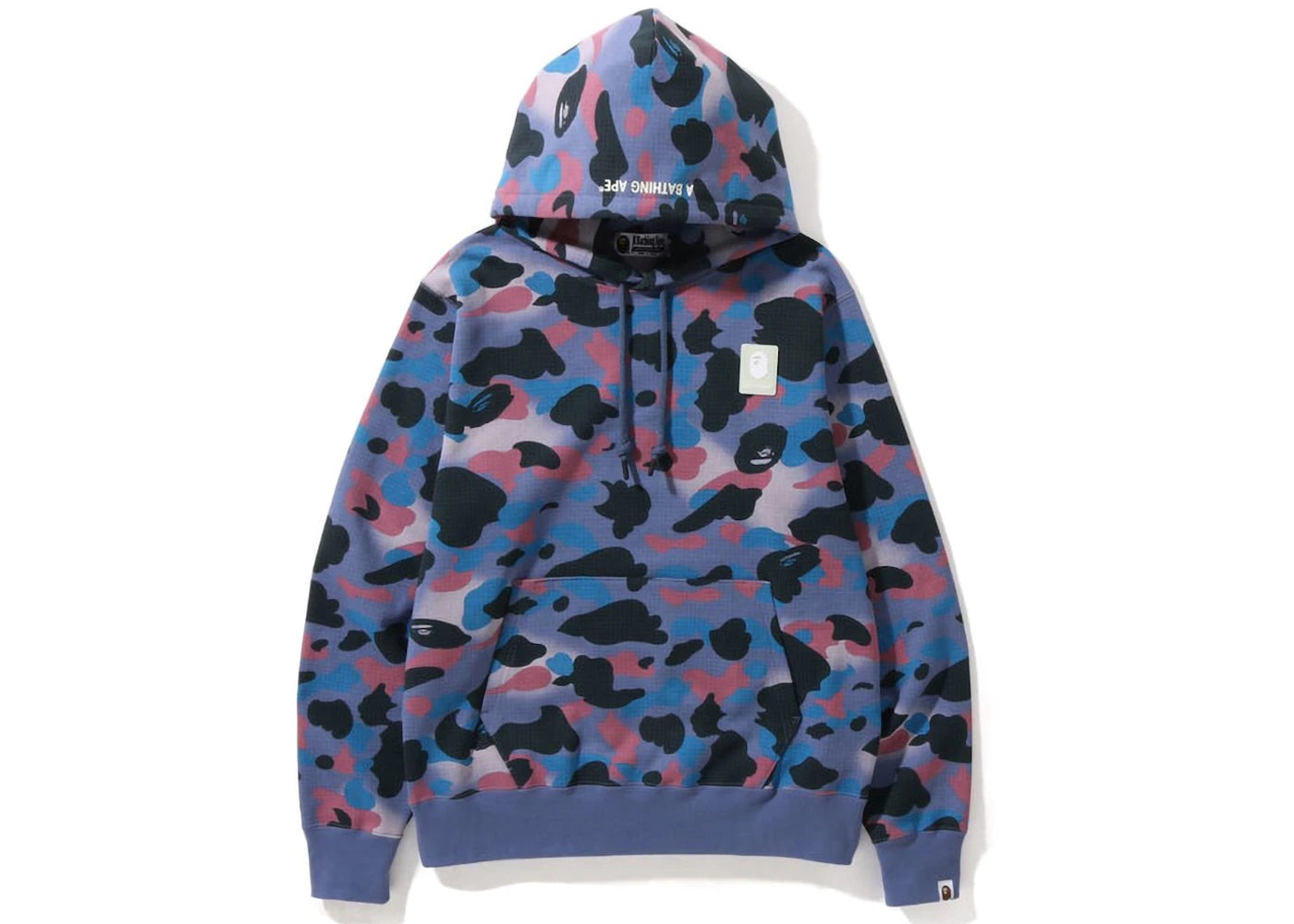 BAPE Grid Camo Pullover Hoodie Purple