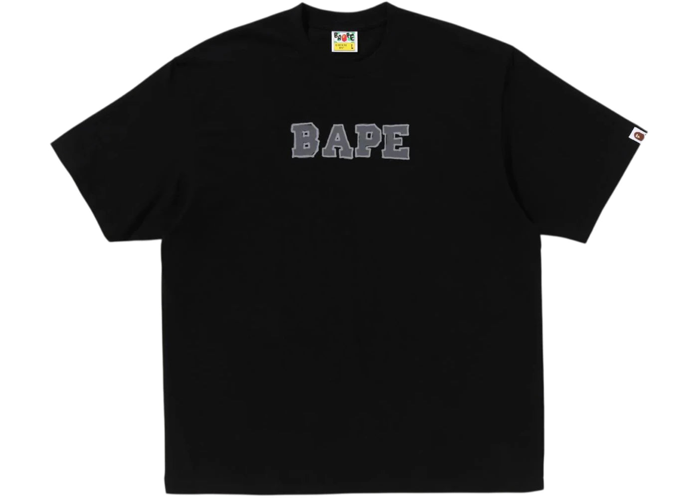 BAPE Hand Draw Logo Relaxed Fit Tee Black