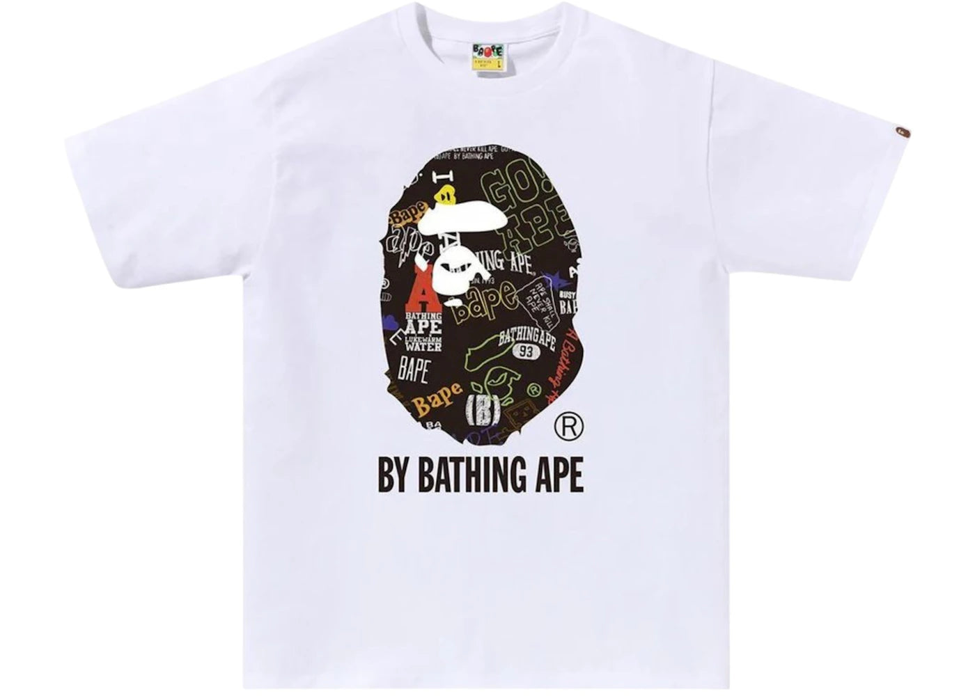 BAPE Hand Draw Pattern By Bathing Ape Tee White